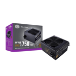 cooler master mwe750 80 plus bronze certified 750 watts power supply black black view