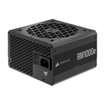 corsair rm1000e 80 plus gold fully 1000 watts power supply black front view