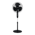 crompton gale classic 400 mm pedestal fan black front view