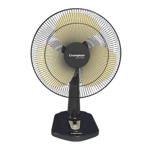 crompton high speed torpedo 400 mm table fan black yellow front view