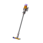 dyson v12 detect slim ext absolute cordless portable vacuum cleaner anodised yellow with grey wand front view