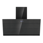 elica efl s 911 bldc hac ltw vms wall mounted chimney black front view