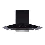 elica flcg 900 hac ms nero wall mounted chimney black front view