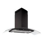 elica ismart glace trim bf island ltw 90 nero wall mounted chimney black front view