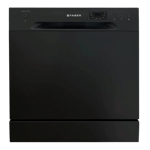 faber ffsd 6pr 8 place settings dishwasher ace black front view