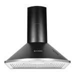 faber hood class pro pb bk ltw 60 wall mounted chimney black front view