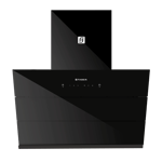 faber hood zenith fl sc sc bk in 75 wall mounted chimney black Front view