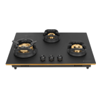 faber verona hd723 ci ffd ai 3 burner hob black Front View