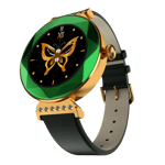 fire boltt emerald smartwatch green front top view