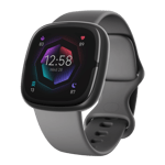 fitbit sense 2 smartwatch shadow grey graphite left view