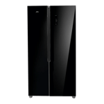 godrej 600 l frost free side by side door 3 star refrigerator rs eonvelvet 646c rit opera black Front view
