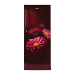 haier 190 l direct cool single door 2 star refrigerator hrd 2105prh p red hilton front view