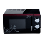 haier 20 l solo microwave oven hil2001mfph black front view