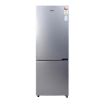 haier 237 l frost free double door 2 star refrigerator hrb 2872bms p moon silver front view