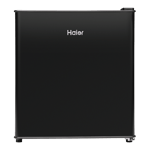 haier 42 l direct cool single door mini bar refrigerator hrd 55ks black front side view 