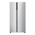 haier 630 l frost free side by side door refrigerator hrs 628mg mirror glass front view