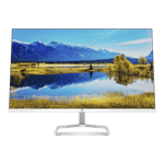 hp m27fwa fhd ips monitor silver 27 inch front view