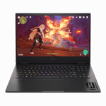 hp omen amd gaming ryzen 7 7840hs windows 11 home laptop 16 xd0020ax shadow black 16gb 1tb front view