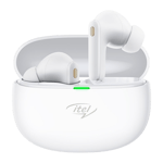itel t11 earbuds true wireless white front view