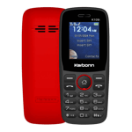 karbonn k109i black red front and back view