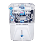kent crystal alkaline ro uv uf tds control water purifier 11 litre white front view