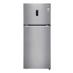 lg 423 l frost free double door 3 star refrigerator shiny steel gl t422vpzx front
