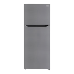 lg 446 l frost free double door refrigerator gl t502cpzr dpzzebn shiny steel front side view