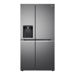 lg 630 l frost free side by side door refrigerator gl l257cpz3 dpzzebn shiny steel front view