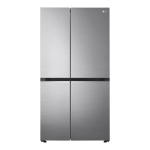 lg 694 l frost free side by side door refrigerator silver gc b257sluv front