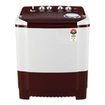 lg 7 5kg semi automatic top load washing machine p7510rraz burgundy front view