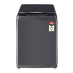 lg 8 0kg fully automatic top load washing machine t80sjmb1z black front side view