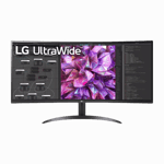 lg curved 3800r ultrawide qhd ips gaming monitor 34wq60c b black 34 inch front view