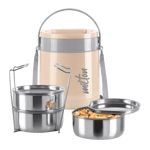 milton classic 3 pcs set thermo lunch box multi color 900 ml front view Ivory