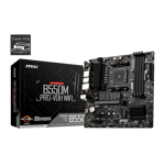 msi amd b550m pro vdh wifi matx 4 with am4 ddr4 gaming motherboard black side view