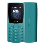 nokia 105 2023 single sim blue front and back view