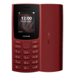 nokia 105 2023 single sim red front back side view