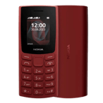 nokia 106 2023 dual sim red front and back view
