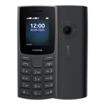 nokia 110 2023 dual sim charcoal front and back view