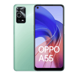 oppo a55 mint green 4gb 128gb front and back view