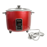 panasonic sr wa18h 1 8 litre electric rice cooker metallic burgundy front view