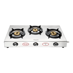 preethi ember stainless steel 3 burner gas stove silver 1