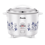 preethi rc 332 glitter 1 8 litre electric rice cooker white front model