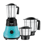 prestige superb plus 500w mixer grinder 3 jars blue black front view