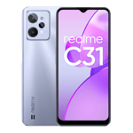 realme c31 light silver 32gb 3gb ram front and back view