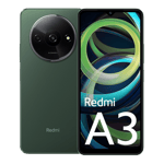 redmi a3 olive green 64gb 3gb ram front back view