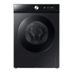 samsung 12 0kg fully automatic front load washing machine with bespoke ai and ai wash ww12db8b54gb black caviar front view