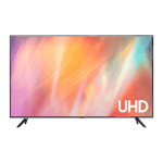 samsung 4k ultra hd led smart tv au7700 43 inch front view model view