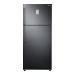 samsung 530 l frost free double door refrigerator rt56c637sbs tl black inox front view