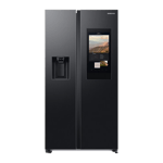 samsung 615 l frost free side by side family hub refrigerator rs7hcg8543b1hl black doi front view