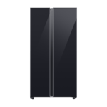 samsung 653 l frost free side by side door bespoke with aod refrigerator rs76cb81a333hl glam deep charcoal front view